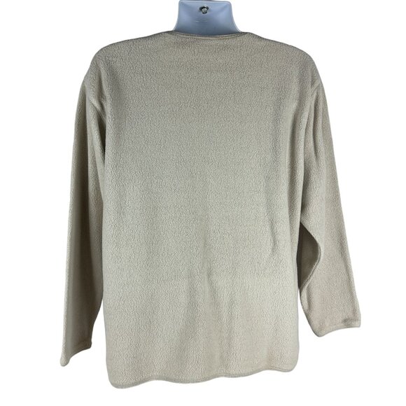 Dockers Beige Long Sleeve Mens Sweater Medium Cotton/Polyester Blend V-Neck - Picture 2 of 6